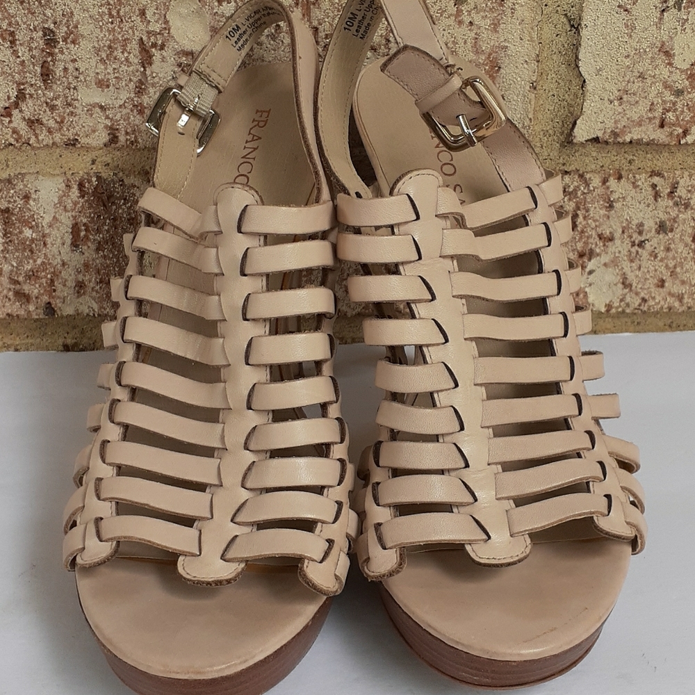 Franco Sarto Women's Tan Leather High Heel